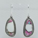 Cotton Candy Turquoise 1.5" 925 Sterling Silver Earring (REXT128-104)