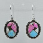 Cotton Candy Turquoise 1.5" 925 Sterling Silver Earring (REXT128-157)