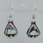 Cotton Candy Turquoise 1.5" 925 Sterling Silver Earring (REXT128-170)