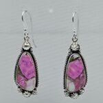 Cotton Candy Turquoise 1.5" 925 Sterling Silver Earring (REXT128-54)
