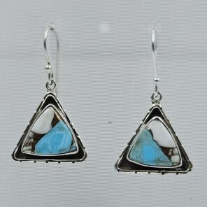 Cotton Candy Turquoise 1.5" 925 Sterling Silver Earring (REXT128-132)