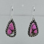 Cotton Candy Turquoise 1.5" 925 Sterling Silver Earring (REXT128-97)