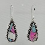 Cotton Candy Turquoise 1.5" 925 Sterling Silver Earring (REXT128-77)