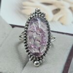 Cracked Crystal Quartz Size US 7 925 Sterling Silver Ring (REXT29-305)