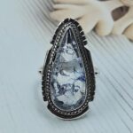 Cracked Crystal Quartz Size US 7 925 Sterling Silver Ring (REXT29-307)