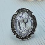 Cracked Crystal Quartz Size US 6 925 Sterling Silver Ring (REXT29-310)