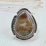 Peru wood Opal Size US 7 925 Sterling Silver Ring (REXT29-322)