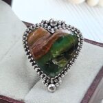 Peru wood Opal Size US 8 925 Sterling Silver Ring (REXT29-328)