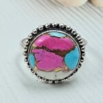 Cotton Candy Turquoise Size US 8 925 Sterling Silver Ring (REXT121-75)
