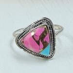 Cotton Candy Turquoise Size US 8 925 Sterling Silver Ring (REXT121-83)