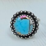 Cotton Candy Turquoise Size US 10 925 Sterling Silver Ring (REXT121-87)