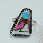 Cotton Candy Turquoise Size US 8 925 Sterling Silver Ring (REXT121-94)