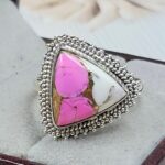 Cotton Candy Turquoise Size US 10 925 Sterling Silver Ring (REXT121-97)