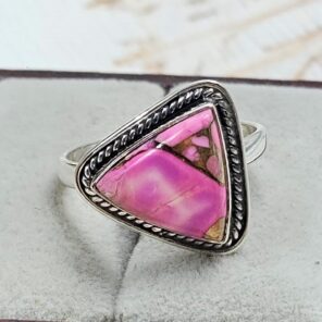 Cotton Candy Turquoise Size US 8 925 Sterling Silver Ring (REXT121-102)