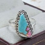 Cotton Candy Turquoise Size US 6 925 Sterling Silver Ring (REXT121-105)