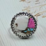 Cotton Candy Turquoise Size US 9 925 Sterling Silver Ring (REXT121-109)