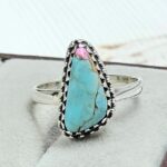 Cotton Candy Turquoise Size US 8 925 Sterling Silver Ring (REXT121-112)