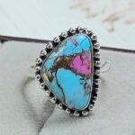 Cotton Candy Turquoise Size US 7 925 Sterling Silver Ring (REXT121-113)