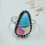 Cotton Candy Turquoise Size US 6 925 Sterling Silver Ring (REXT121-119)