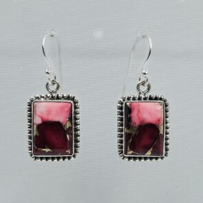 Red Rose Dahlia 1.5" 925 Sterling Silver Earring (REXT118-47)