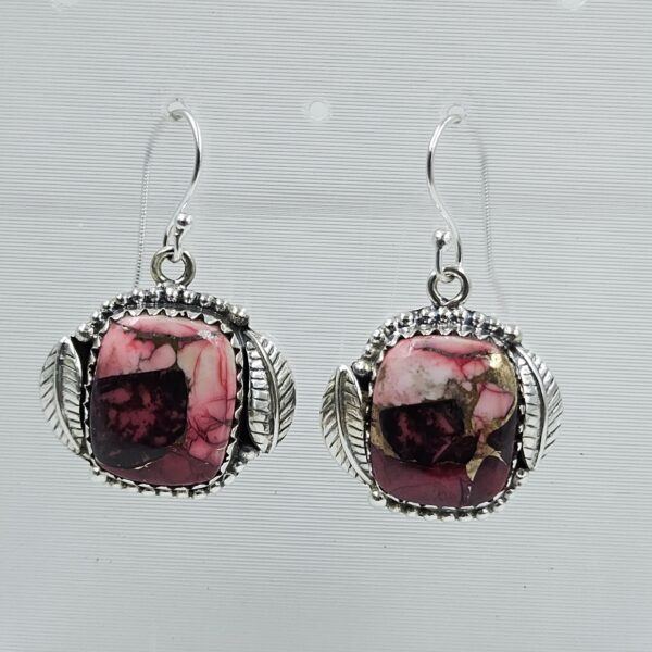 Red Rose Dahlia 1.5" 925 Sterling Silver Earring (REXT118-22)
