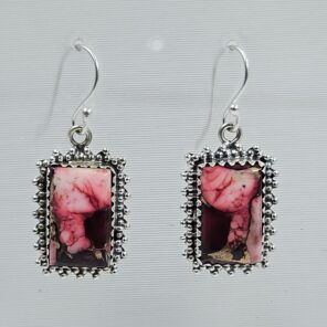 Red Rose Dahlia 1.5" 925 Sterling Silver Earring (REXT118-32)