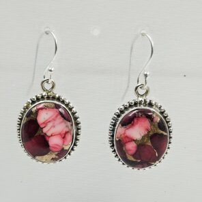 Red Rose Dahlia 1.5" 925 Sterling Silver Earring (REXT118-59)
