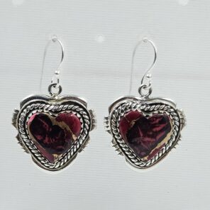 Red Rose Dahlia 1.5" 925 Sterling Silver Earring (REXT118-25)