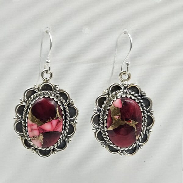 Red Rose Dahlia 1.5" 925 Sterling Silver Earring (REXT118-19)