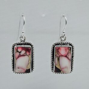 Red Rose Dahlia 1.5" 925 Sterling Silver Earring (REXT118-69)