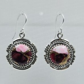 Red Rose Dahlia 1.5" 925 Sterling Silver Earring (REXT118-24)