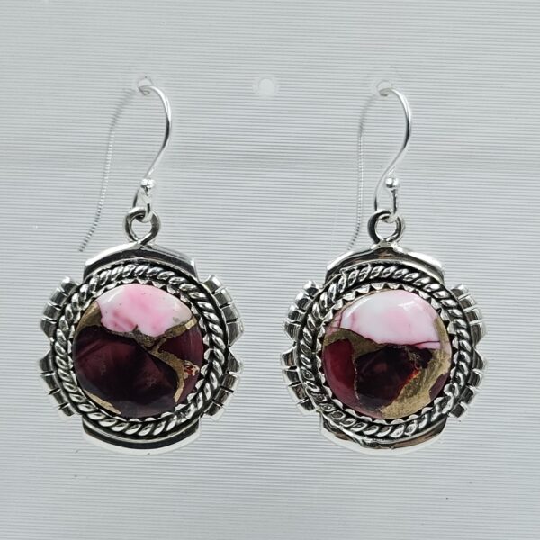 Red Rose Dahlia 1.5" 925 Sterling Silver Earring (REXT118-24)