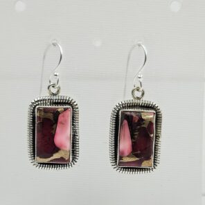 Red Rose Dahlia 1.5" 925 Sterling Silver Earring (REXT118-67)