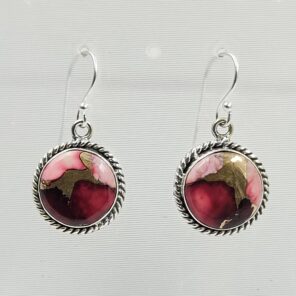 Red Rose Dahlia 1.5" 925 Sterling Silver Earring (REXT118-26)