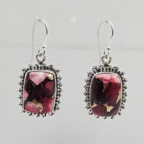 Red Rose Dahlia 1.5" 925 Sterling Silver Earring (REXT118-66)