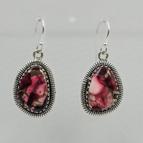 Red Rose Dahlia 1.5" 925 Sterling Silver Earring (REXT118-57)