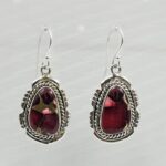 Red Rose Dahlia 1.5" 925 Sterling Silver Earring (REXT118-33)
