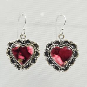 Red Rose Dahlia 1.5" 925 Sterling Silver Earring (REXT118-27)