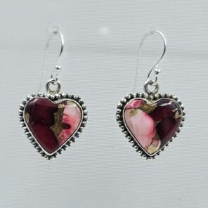 Red Rose Dahlia 1.5" 925 Sterling Silver Earring (REXT118-54)