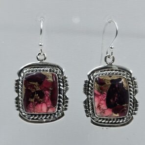 Red Rose Dahlia 1.5" 925 Sterling Silver Earring (REXT118-20)