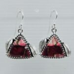 Red Rose Dahlia 1.5" 925 Sterling Silver Earring (REXT118-39)