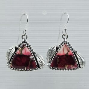 Red Rose Dahlia 1.5" 925 Sterling Silver Earring (REXT118-39)