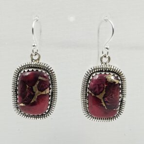 Red Rose Dahlia 1.5" 925 Sterling Silver Earring (REXT118-40)