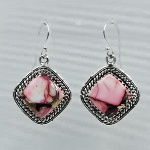 Red Rose Dahlia 1.5" 925 Sterling Silver Earring (REXT118-35)