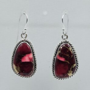 Red Rose Dahlia 1.5" 925 Sterling Silver Earring (REXT118-60)