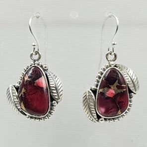 Red Rose Dahlia 1.5" 925 Sterling Silver Earring (REXT118-49)