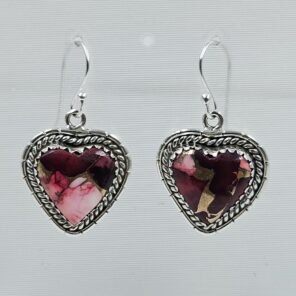 Red Rose Dahlia 1.5" 925 Sterling Silver Earring (REXT118-50)