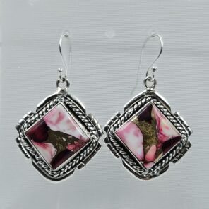 Red Rose Dahlia 1.5" 925 Sterling Silver Earring (REXT118-63)