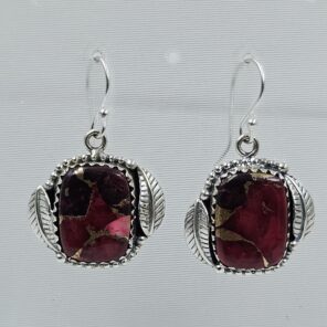 Red Rose Dahlia 1.5" 925 Sterling Silver Earring (REXT118-55)