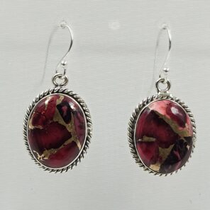Red Rose Dahlia 1.5" 925 Sterling Silver Earring (REXT118-46)
